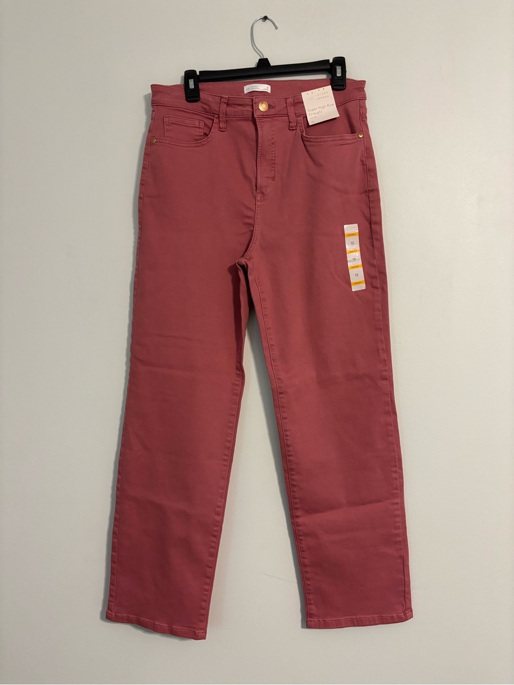 LC Lauren Conrad Super High Rise Straight Jeans - Size 12 - NWT